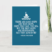 Sailing Irish friendship quote good ships proverb カード (正面)