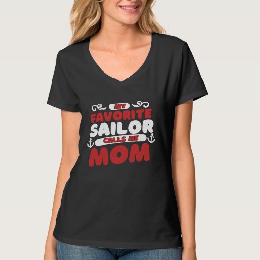 Sailing Mom Mother  Captain My Favorite Sailor Cal Tシャツ (正面)