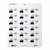 Sailing Nautical Christmas ラベル (フルシート)