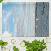 Sailing on Lake Ontario Kitchen Towel キッチンタオル (折り畳み)