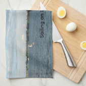 Sailing on Lake Ontario Kitchen Towel キッチンタオル (四つ折り)