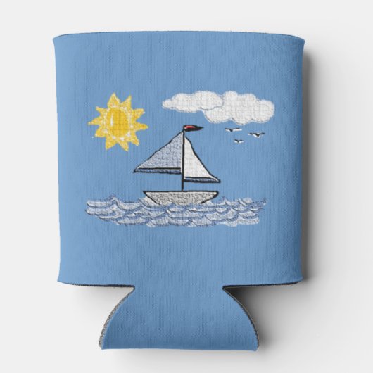 Sailing Sailboat Summer Days 缶クーラー (裏面)