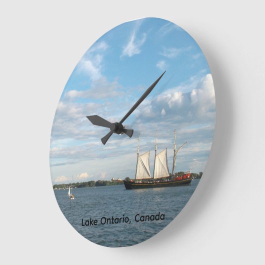 Sailing Ship Round Wall Clock ラージ壁時計 (傾斜)