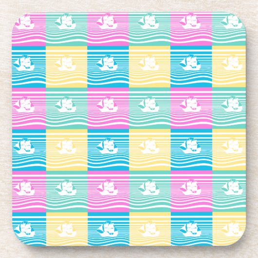 Sailing ships pattern コースター (正面)