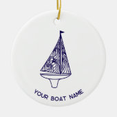 Sailing Yacht Boat Name セラミックオーナメント (正面)