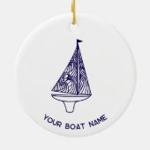 Sailing Yacht Boat Name セラミックオーナメント (裏面)