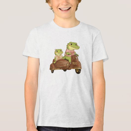 Sailor Ace and First Mate Gator Duo - Retro Advent トライブレンドＴシャツ (正面)