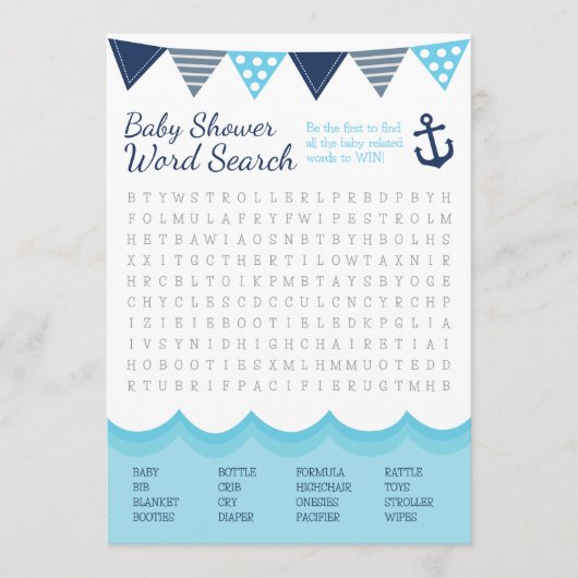 Sailor Baby Word Search Game Card プログラム (正面)