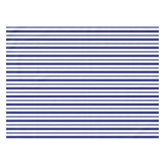 Sailor Blue Vertical Stripes テーブルクロス (正面(横))
