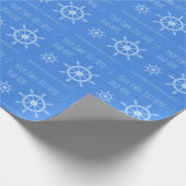 Sailor Captain Boots Owner Personal Gift Template ラッピングペーパー (角)