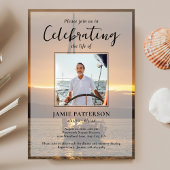 Sailor Captain Celebration of Life Photo Funeral 招待状