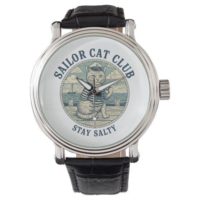 Sailor Cat Club 腕時計 (正面)