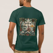 Sailor JerryスタイルのトロピカルパラダイスTシャツ – トラ Tシャツ (裏面)