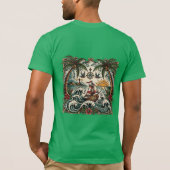 Sailor JerryスタイルのトロピカルパラダイスTシャツ – トラ Tシャツ (裏面)