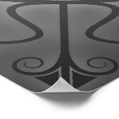 Sailor Jerry Retro Tattoo Anchor  Chic Grunge ポスター (角)