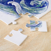 Sailor Playing Chess With Large Curious Octopus ジグソーパズル (側面)