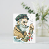 Sailor with Pipe and small hearts ポストカード (スタンド正面)