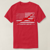 sailplane american flag sailplane glider  (2)  tシャツ (デザイン正面)