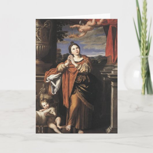 Saint Agnes by Domenichino (c. 1620) カード (正面)