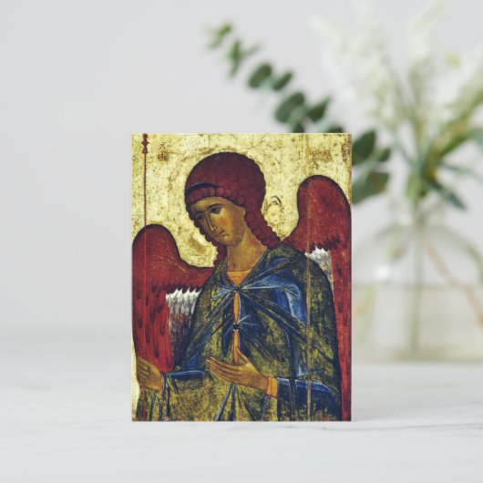 Saint Angel Gabriel Orthodox Icon ポストカード (スタンド正面)