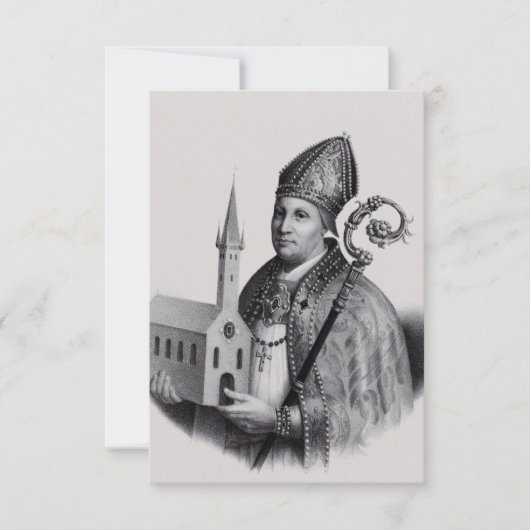 Saint Ansgar Apostle of the North Holy Card サンキューカード (正面)