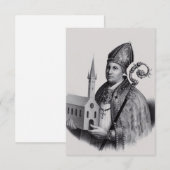 Saint Ansgar Apostle of the North Holy Card サンキューカード (正面/裏面)