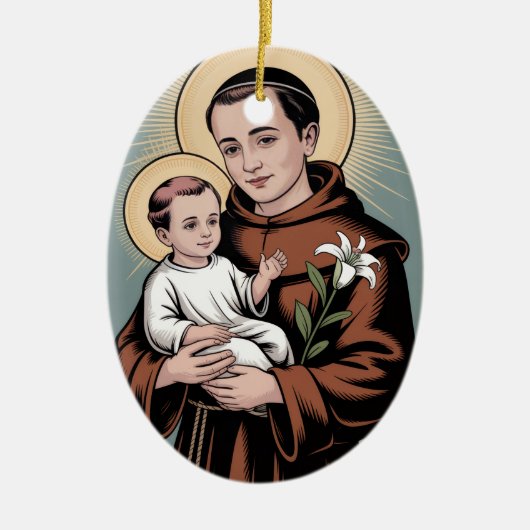 Saint Anthony, the kindest of saints セラミックオーナメント (正面)