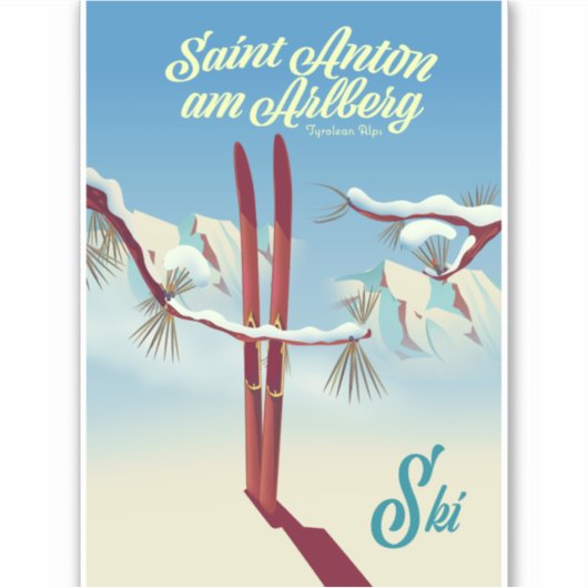 Saint Anton am Arlberg, Tyrolean Alps,オーストリアスキー シール (正面)