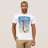 Saint Anton am Arlberg, Tyrolean Alps,オーストリアスキー Tシャツ (正面フル)