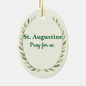 Saint Augustine of Hippo God's Peace and Blessings セラミックオーナメント (裏面)