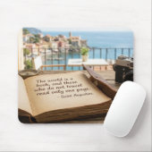 Saint Augustine Travel Quote Vintage Book Mousepad マウスパッド (マウス)