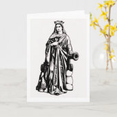 Saint Barbara with chalice and cannon カード (黄色い花)