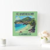 Saint-Barthélemy スクエア壁時計 (ホーム)