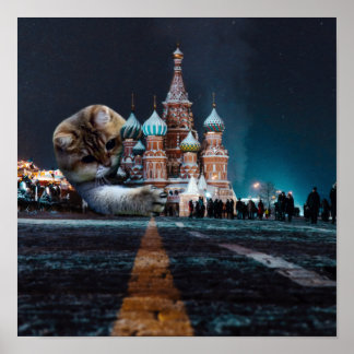 Saint Basil’s Cathedral and Hosico ポスター