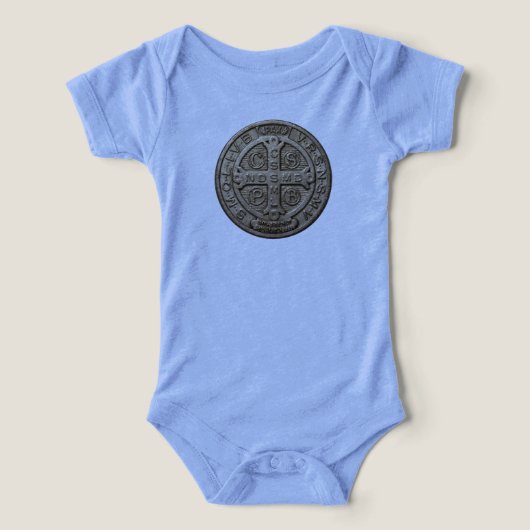 Saint Benedict Catholic Baby Bodysuit (デザイン正面)