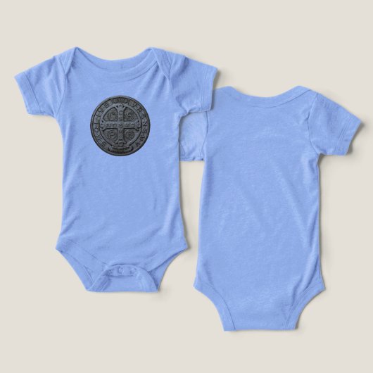 Saint Benedict Catholic Baby Bodysuit (デザイン正面&裏面)