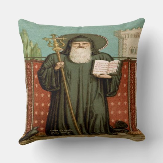 Saint Benedict of Nursia クッション (裏面)