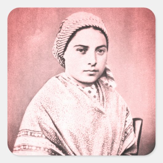 Saint Bernadette Soubirous as a child スクエアシール (正面)