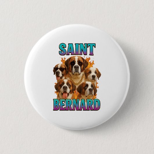 Saint Bernard  缶バッジ (正面)