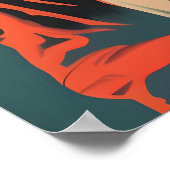 Saint Bernard Astronaut Poster, St Bernard Retro ポスター (角)