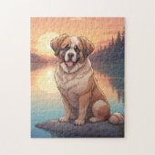 Saint Bernard dog ジグソーパズル (縦)