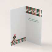 Saint Bernard Dog Holiday Plaid Christmas (内部)