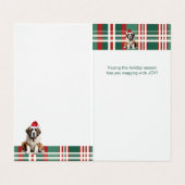 Saint Bernard Dog Holiday Plaid Christmas (内部フラット)