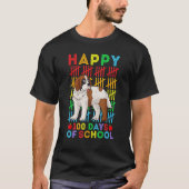 Saint Bernard Dog Teacher Student Happy 100 Days o Tシャツ (正面)