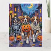 Saint Bernard Dogs in Halloween Costumes カード (正面)