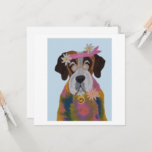 Saint Bernard Hippie カード (正面/裏面インサイチュ)