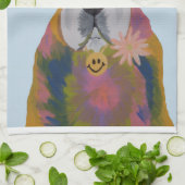 Saint Bernard Hippie キッチンタオル (折り畳み)