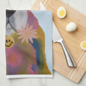 Saint Bernard Hippie キッチンタオル (四つ折り)