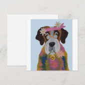 Saint Bernard Hippie サンキューカード (正面/裏面)