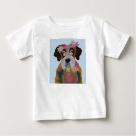 Saint Bernard Hippie ベビーTシャツ